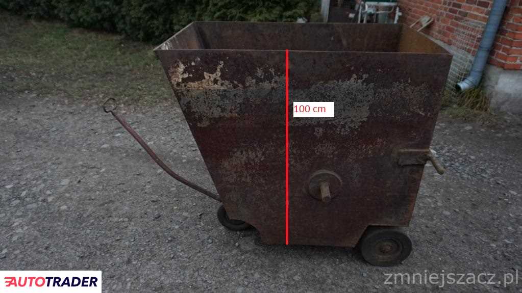 Wózek na wióry Wagonik na złom na kółkach z dyszelkiem MOBILNY Wózek na wióry Wagonik na złom na kółkach z dyszelkiem MOBILNY