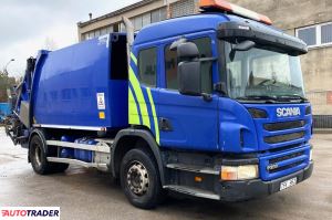 Scania P230 śmieciarka dwuosiowa z wagą NTM 14m3 EURO 5 - zobacz ofertę