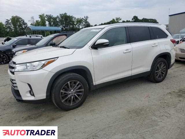 Toyota Highlander 3.0 benzyna 2019r. (SPARTANBURG)