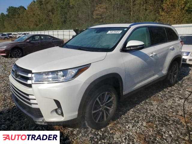 Toyota Highlander 3.0 benzyna 2019r. (SPARTANBURG)