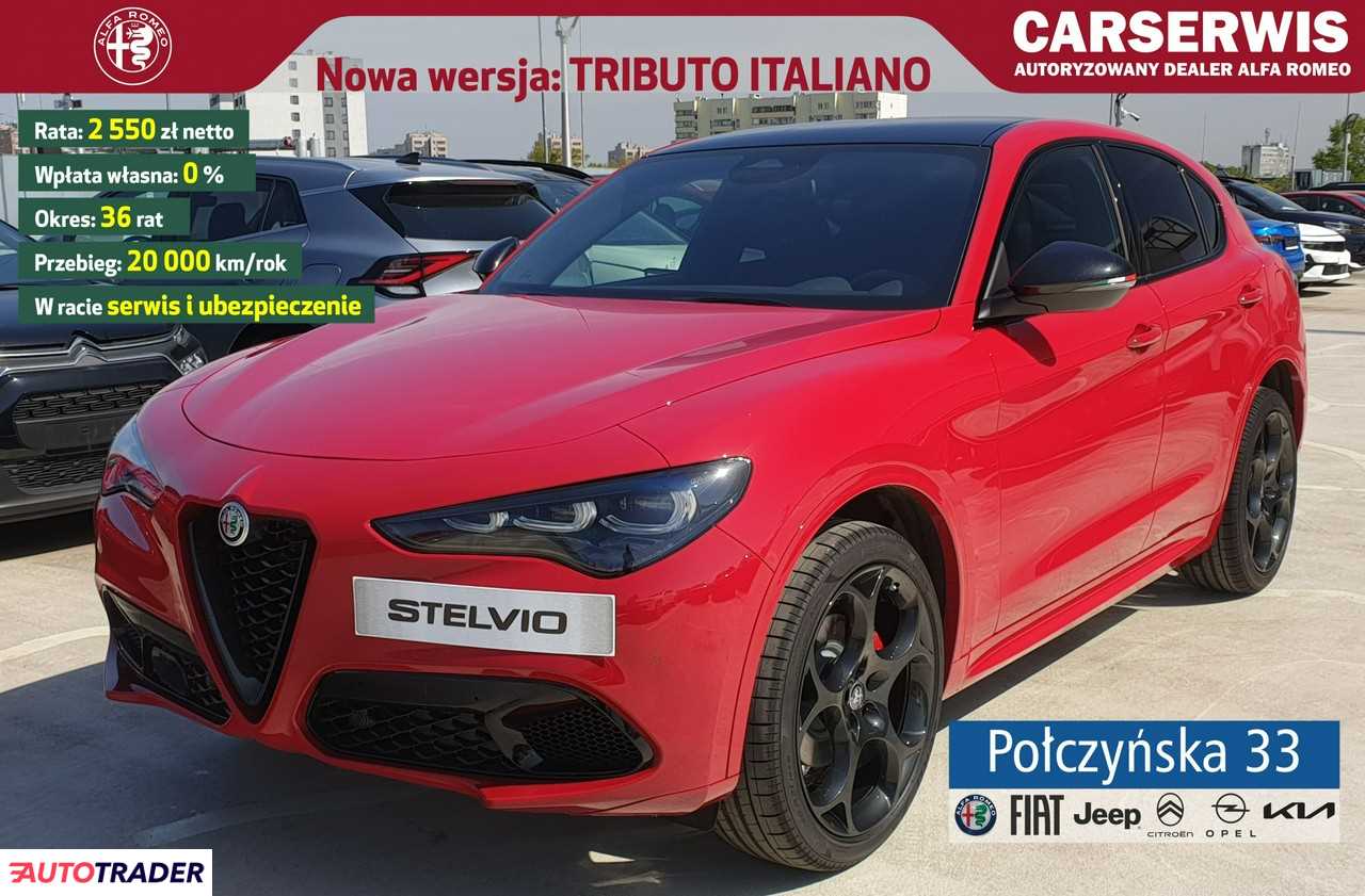 Alfa Romeo Stelvio 2.0 benzyna 280 KM 2024r. (Warszawa)