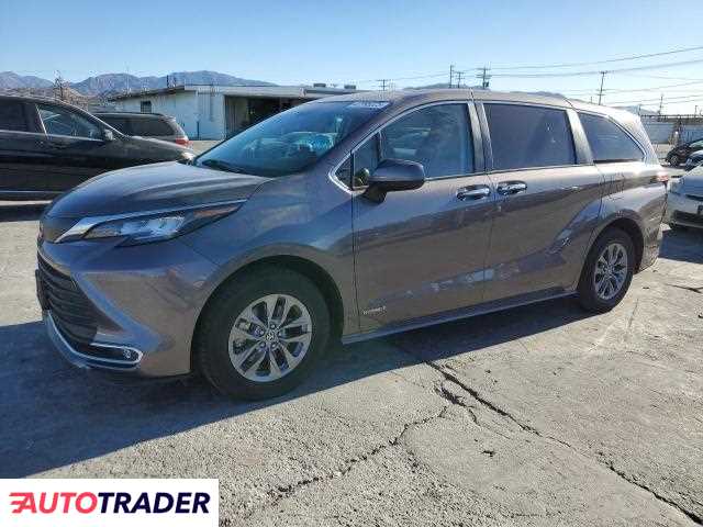 Toyota Sienna 2.0 hybrydowy 2021r. (SUN VALLEY)