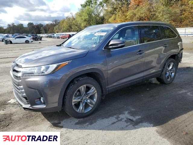 Toyota Highlander 3.0 benzyna 2019r. (ELLWOOD CITY)