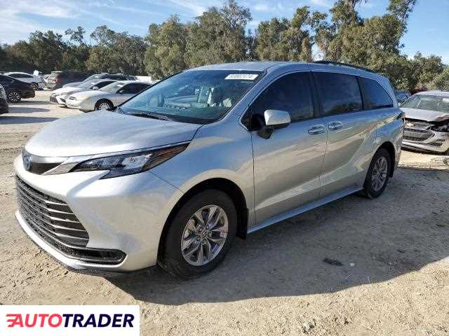 Toyota Sienna 2.0 hybrydowy 2024r. (OCALA)