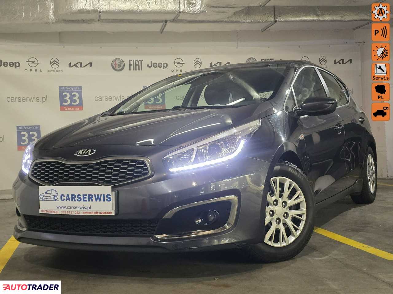 Kia Ceed 1.6 benzyna 132 KM 2017r. (Warszawa)