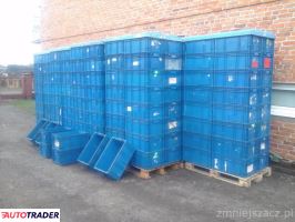 Pojemniki plastikowe niebieskie 39x59 cm Wysokość