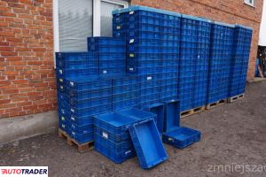 Pojemniki plastikowe niebieskie niskie 39x59 cm