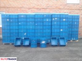 Pojemniki plastikowe niebieskie 39x59 cm Wysokość