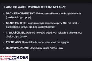 Audi Pozostałe 2015 2.5 340 KM